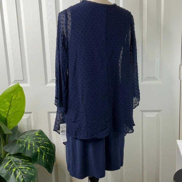 Studio One - Sandra Darren 75827 - Open Front Jacket Sheath Dress  Size S - Picture 6 of 15